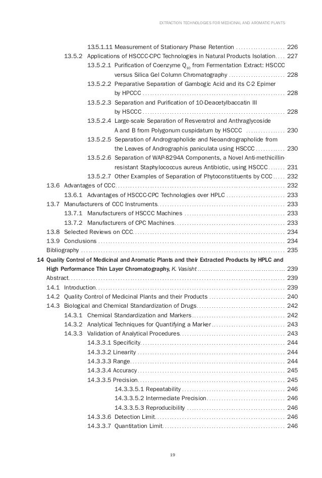 EXTRACTION TECHNOLOGIES FOR MEDICINAL AND AROMATIC PLANTS